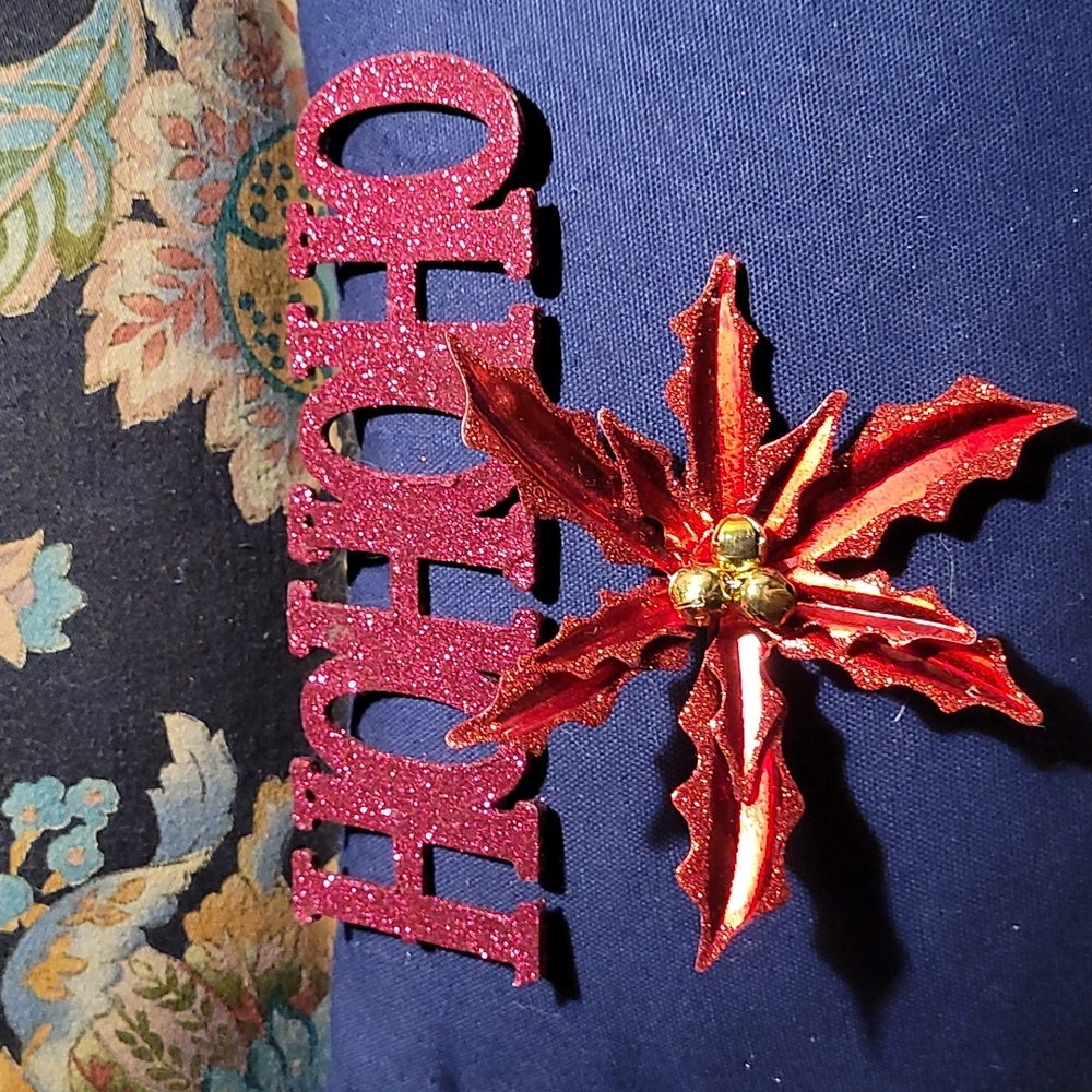 HOHOHO~poinsettia clip